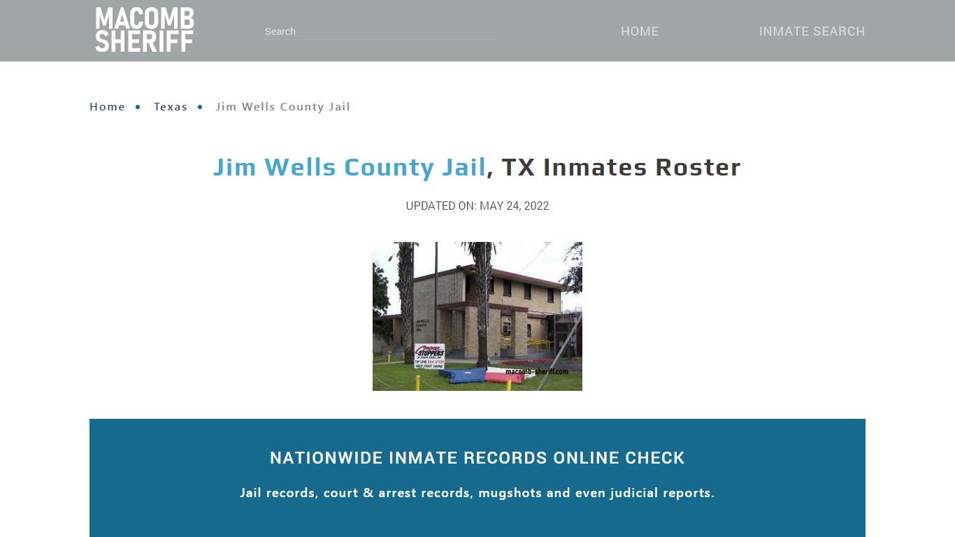 Jim Wells County Jail, TX Jail Roster, Name Search