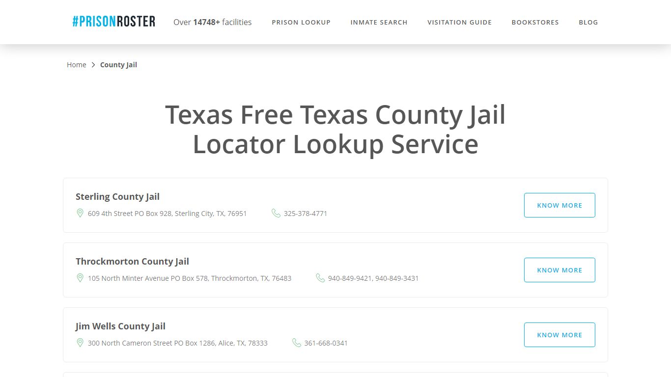 Texas County Jail Inmate Lookup - Prisonroster